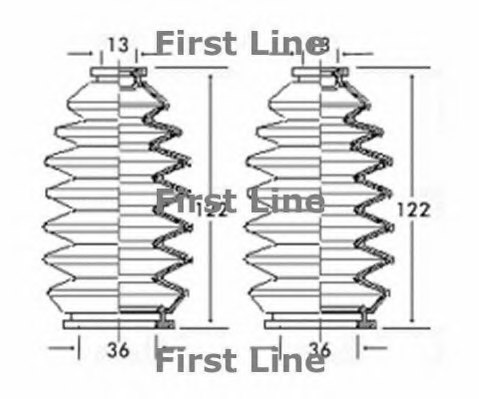 FIRST LINE FSG3142 Bellow, steering